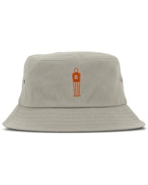 BALR Logo-Embroidered Bucket Hat - White