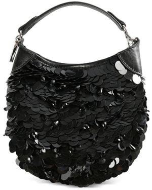 Polo Ralph Lauren Small Polo Id Paillette-Embellished Tote Bag - Black
