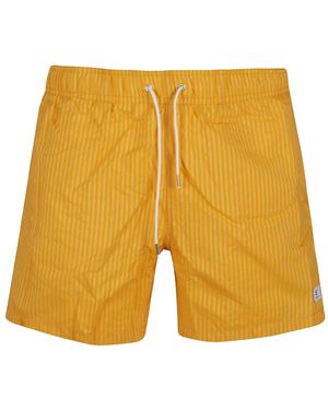Department 5 Striped Drawstring Swim Shorts - Yellow