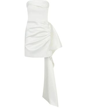 Nicholas Calliope Draped Mini Dress - White