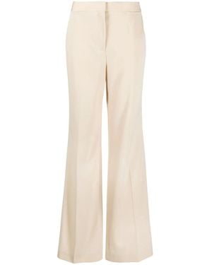 Stella McCartney Tailored Flared Stretch-wool Trousers - ナチュラル