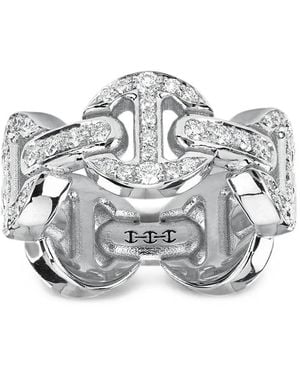 Hoorsenbuhs Tri-Link Ring Mit Diamant - Weiß
