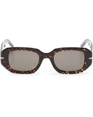BOSS 1608S Tortoiseshell Rectangle-Frame Sunglasses - Grey