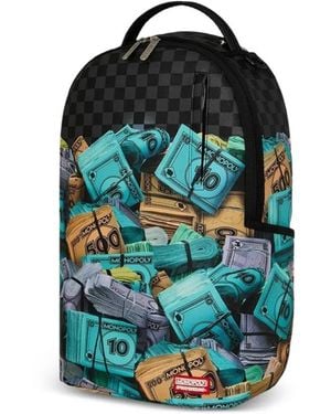 Sprayground Monopoly Stack Up Checkered Backpack - Blue
