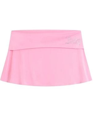 Juicy Couture Minifalda Con Apliques De Strass - Rosa