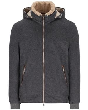Brunello Cucinelli Wool Down Jacket - Grey