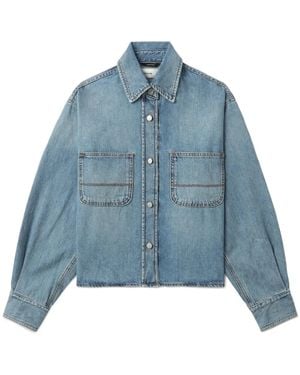 Haikure Cropped Jacket - Blue