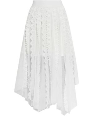 AllSaints Vashtie Lace-Trim Maxi Skirt - White