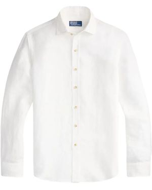 Polo Ralph Lauren Custom Fit Pony-Embroidered Linen Shirt - White
