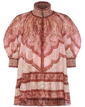 Zimmermann Wanderlust Silk Blouse - Red