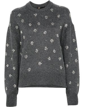Maje Maglione Con Strass - Grigio