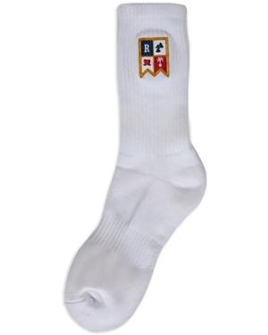 Rhude Harbor-Crest Socks - White
