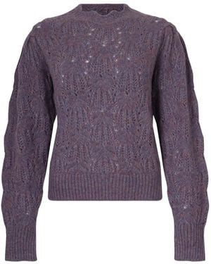 Isabel Marant Openwork Knitted Jumper - Purple
