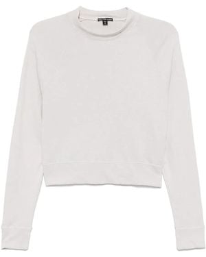 James Perse French Terry クロップド Tシャツ - ホワイト