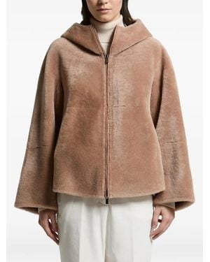 Peserico Chaqueta Reversible Con Capucha - Marrón