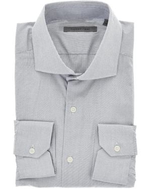 Corneliani Mini-Check Cotton Shirt - Grey
