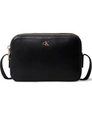 Calvin Klein Sac À Bandoulière Zippé À Logo - Noir