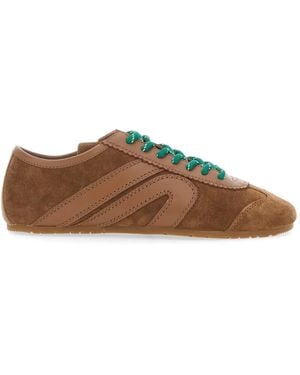 Jeffrey Campbell Aleta Suede-Panel Sneakers - Brown