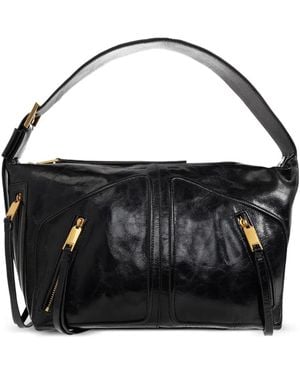 AllSaints Jean Rey Leather Shoulder Bag - Black
