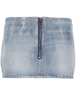 Alexander Wang Glazed Denim Mini Skirt - Blue