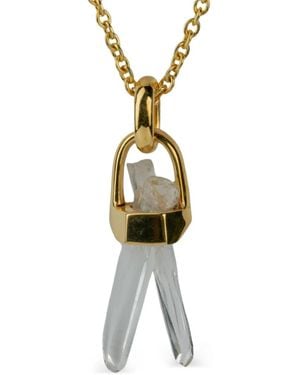 Parts Of 4 Talisman Quartz Necklace - Metallic