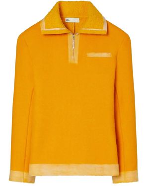 Tory Burch Half-Zip Polo Shirt - Yellow