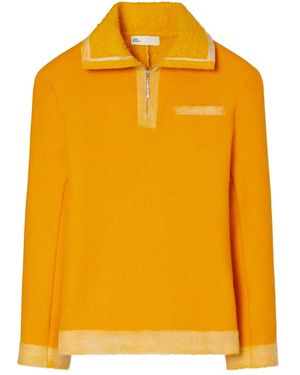 Tory Burch Half-Zip Polo Shirt - Yellow