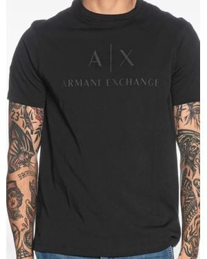 ARMANI EXCHANGE Logo-Print T-Shirt - Black
