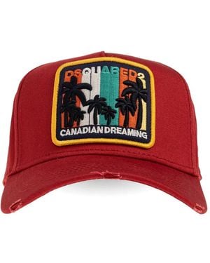 DSquared² Patched Baseball Cap - Red