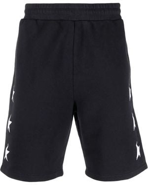 Golden Goose Star-Print Drawstring Shorts - Blue
