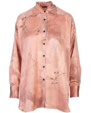 Kiton Overhemd Met Bloemenprint - Roze