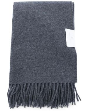 Brunello Cucinelli Fringed Cashmere Scarf - Blue