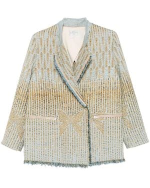 forte_forte Double-Breasted Jacket - White