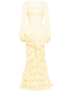 ZEENA ZAKI Kleid Mit Spitze - Mettallic