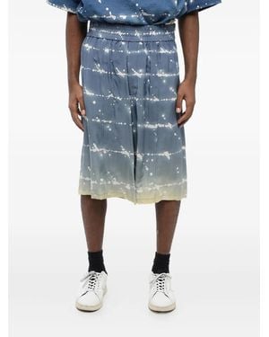 Jil Sander Bermudas Estampadas Con Cinturilla Elástica - Azul