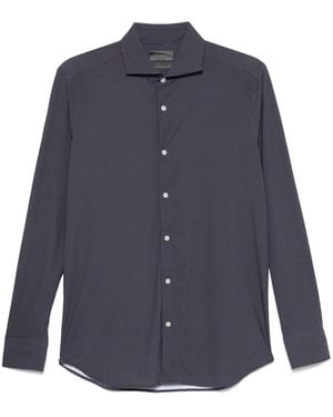 Dell'Oglio Camicia Con Stampa Geometrica - Blu