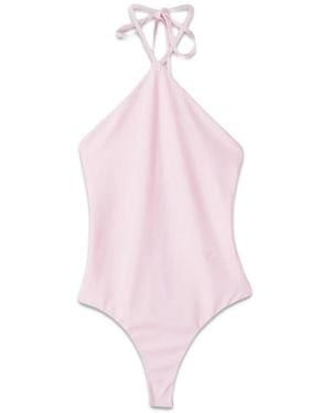 Jacquemus Bastide Halterneck Swimsuit - Pink