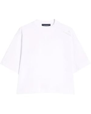 Sportmax Neck-Detail T-Shirt - White