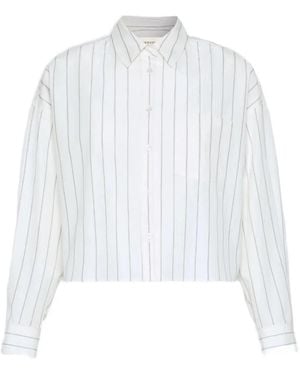 Weekend by Maxmara Katoenen Blouse Met Contrasterende Achterkant - Wit