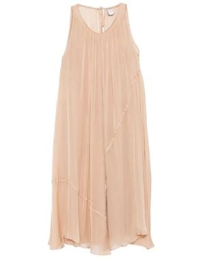 Alysi Gathered Panel Dress - White