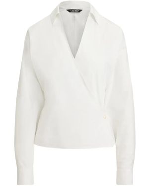 Ralph Lauren Devra Blouse Met Wikkel-Design - Wit