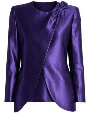 Giorgio Armani Bow-Detail Jacket - Purple