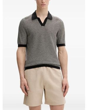 Marc O' Polo Polo En Maille À Rayures - Grey