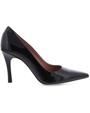 Paris Punk Patent Leather Court Shoes - Black