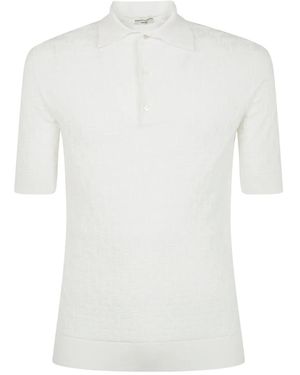 FILIPPO DE LAURENTIIS Knitted Polo Shirt - White