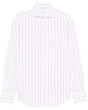 Brunello Cucinelli Striped Shirt - White