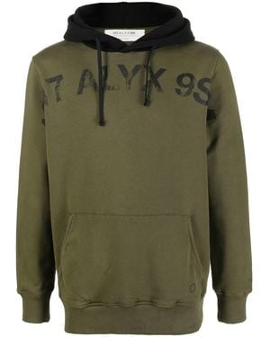 1017 ALYX 9SM Sudadera Con Capucha Y Logo - Verde