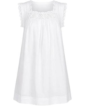 Doen Almadia Lace-Trim Mini Dress - White