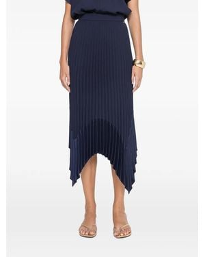 Nissa Pleated Midi Skirt - Blue