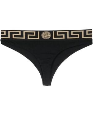 Versace グレカ ショーツ - ブラック